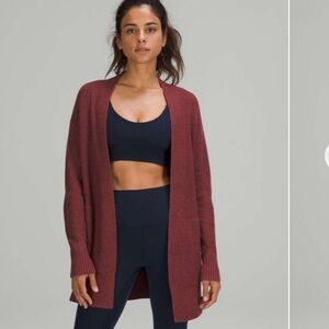 lululemon athletica Open Front Cardigan - Deep Burgundy